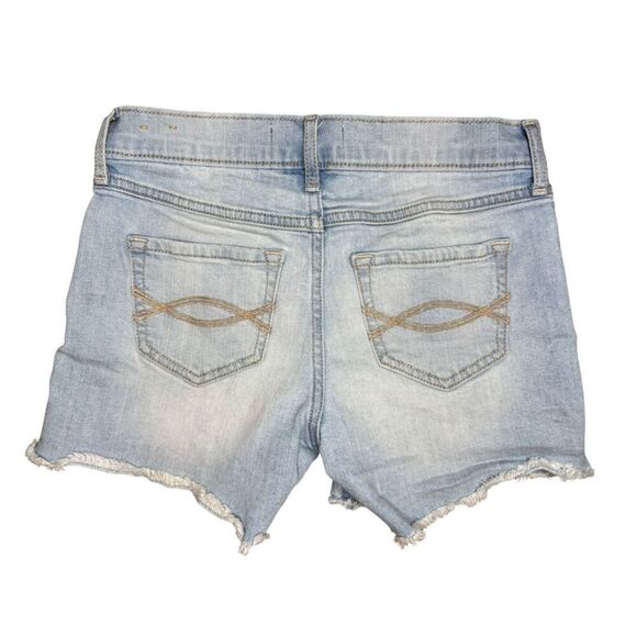 Abercrombie Kids 13/14 Midi Shorts Rainbow Light Wash Denim - Picture 3 of 5